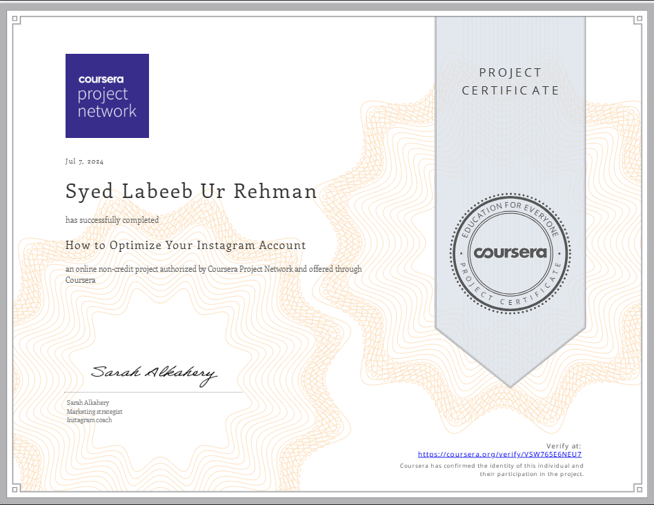 certificate