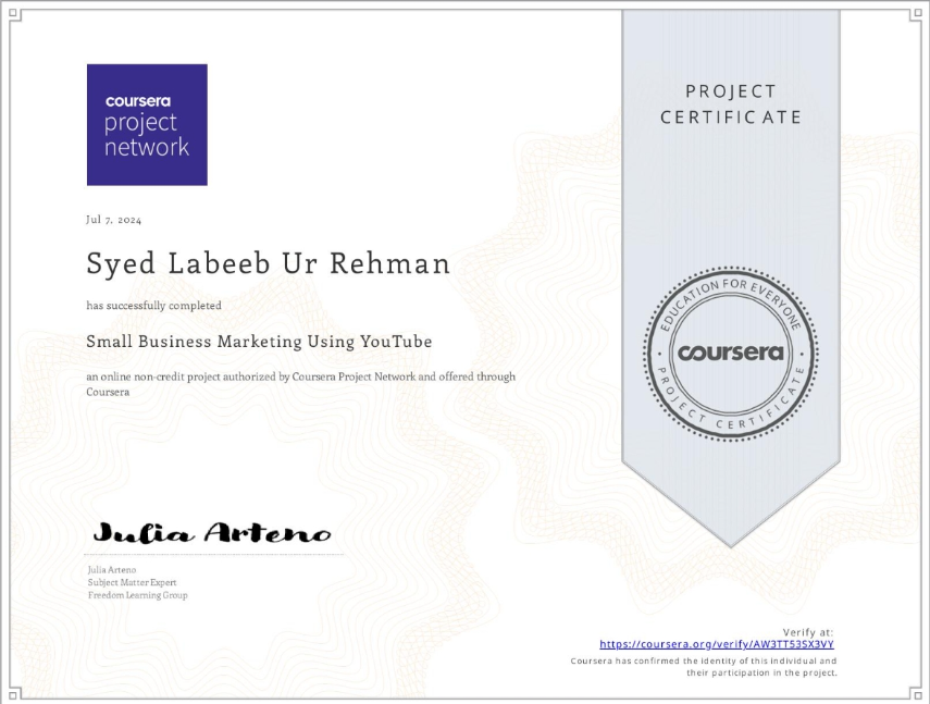 certificate