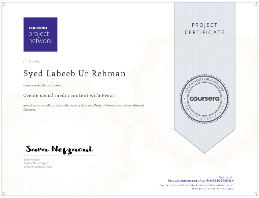certificate