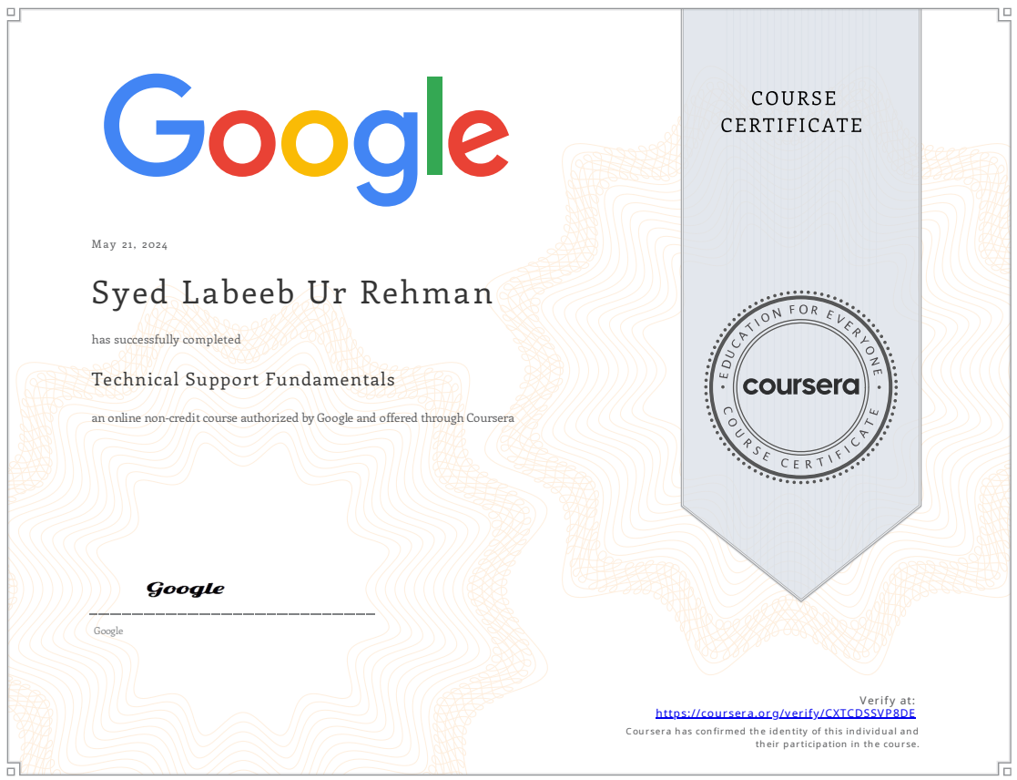 certificate